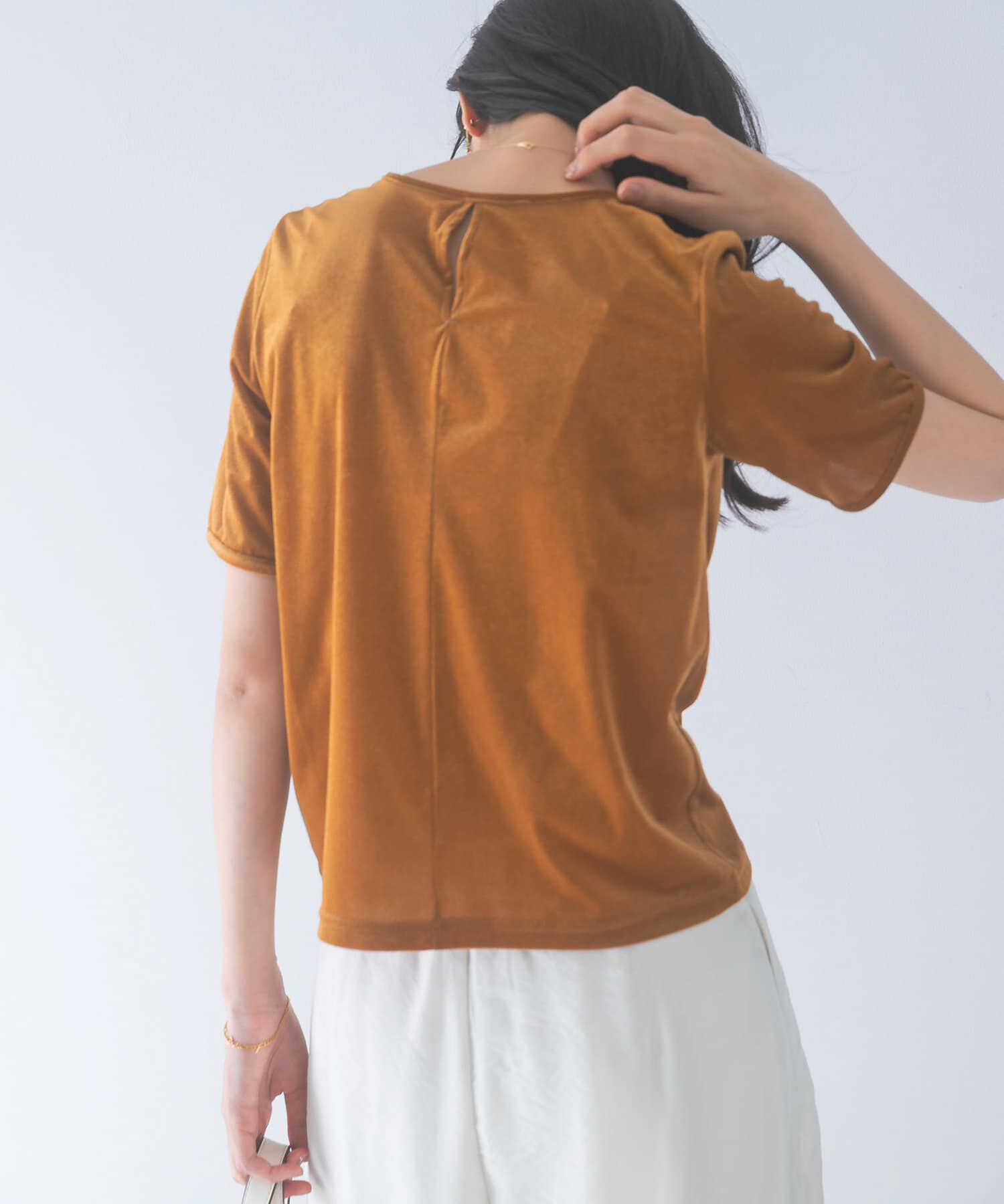 URBAN RESEARCH ROSSO「バックスリットシアーベロアカットソー」|Tシャツ・カットソー|