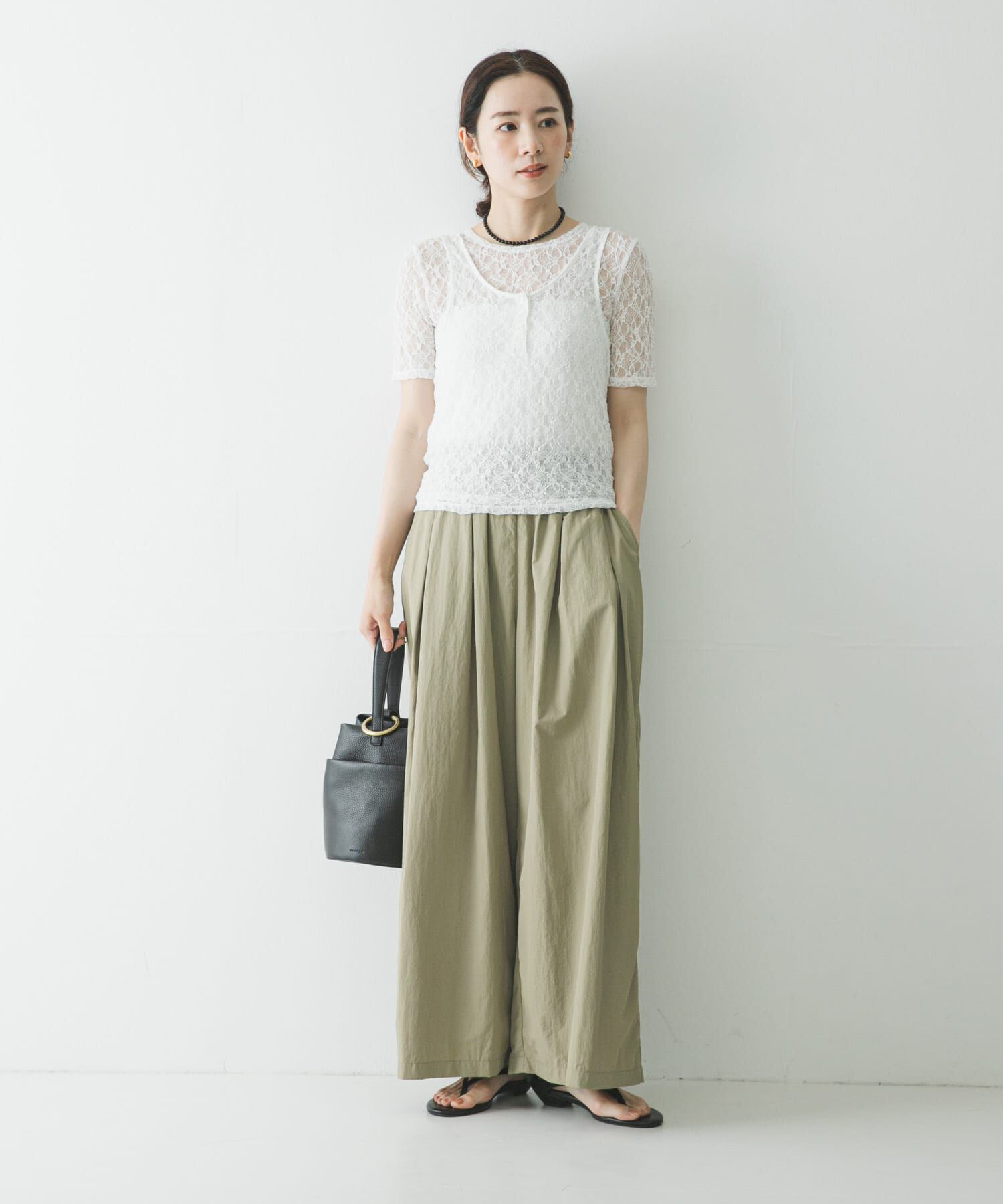 URBAN RESEARCH「ストレッチレースコンパクトTシャツ」|Tシャツ・カットソー|