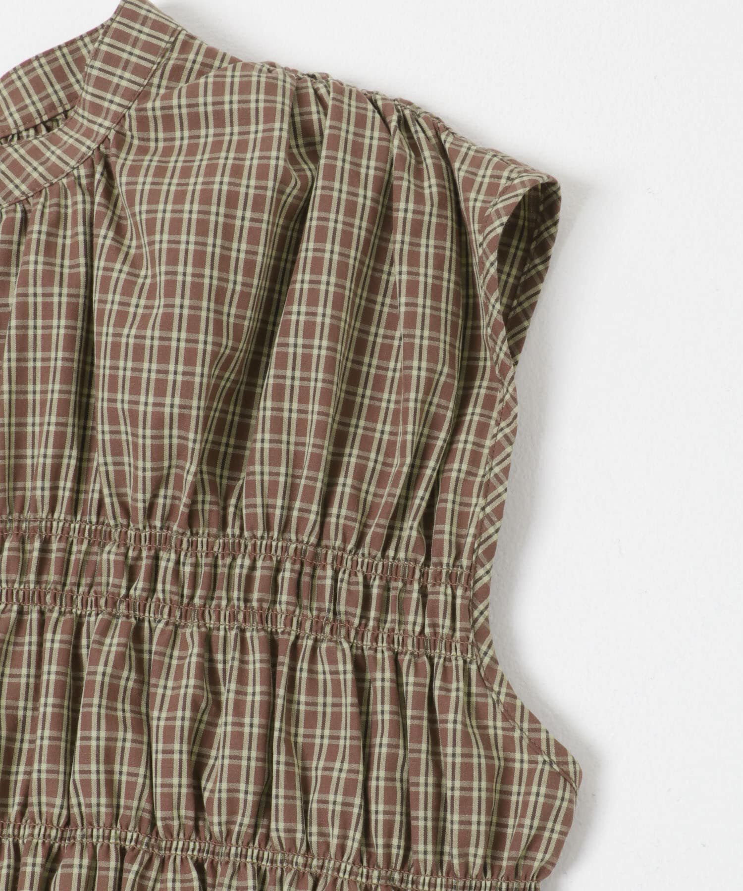 URBAN RESEARCH ROSSO「CHIGNON　チェックシャーリングフレンチブラウス」|シャツ・ブラウス|