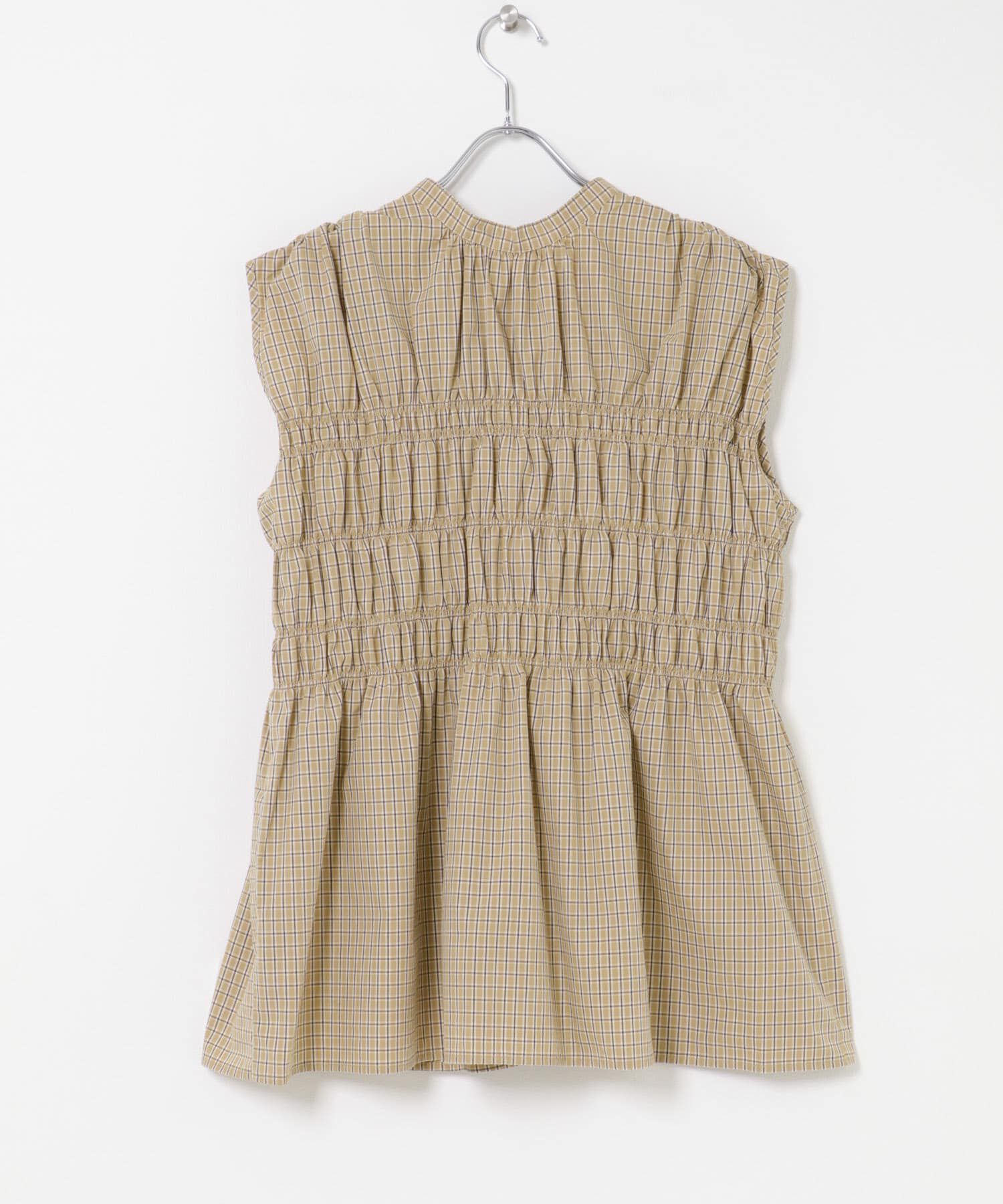 URBAN RESEARCH ROSSO「CHIGNON　チェックシャーリングフレンチブラウス」|シャツ・ブラウス|