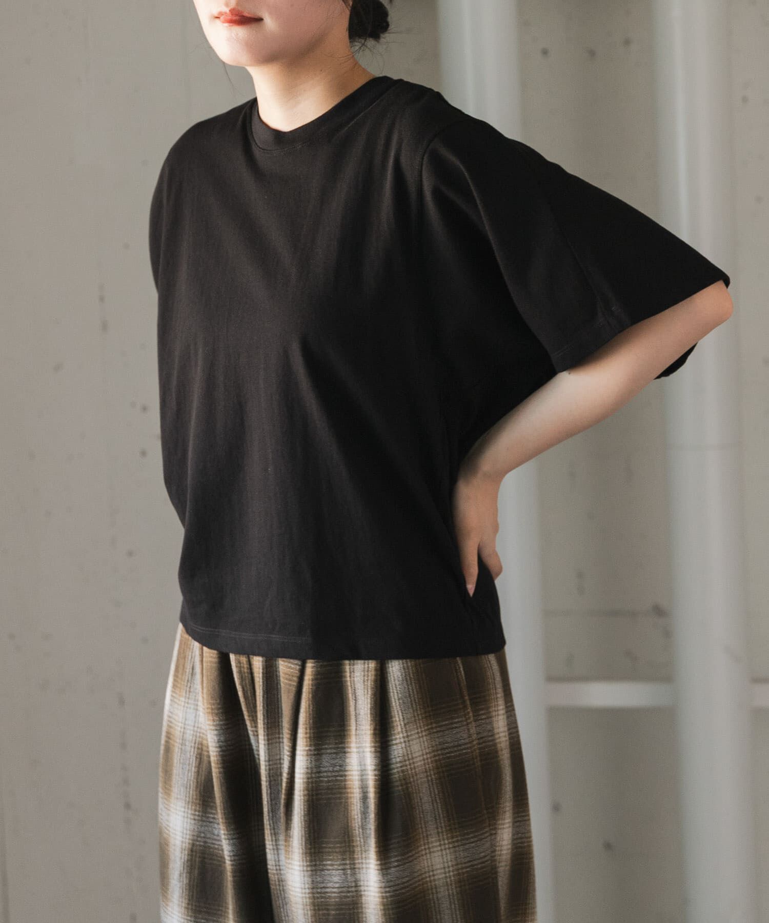 URBAN RESEARCH DOORS「FORK&SPOON　ソリッドスリーブTシャツ」|Tシャツ・カットソー|