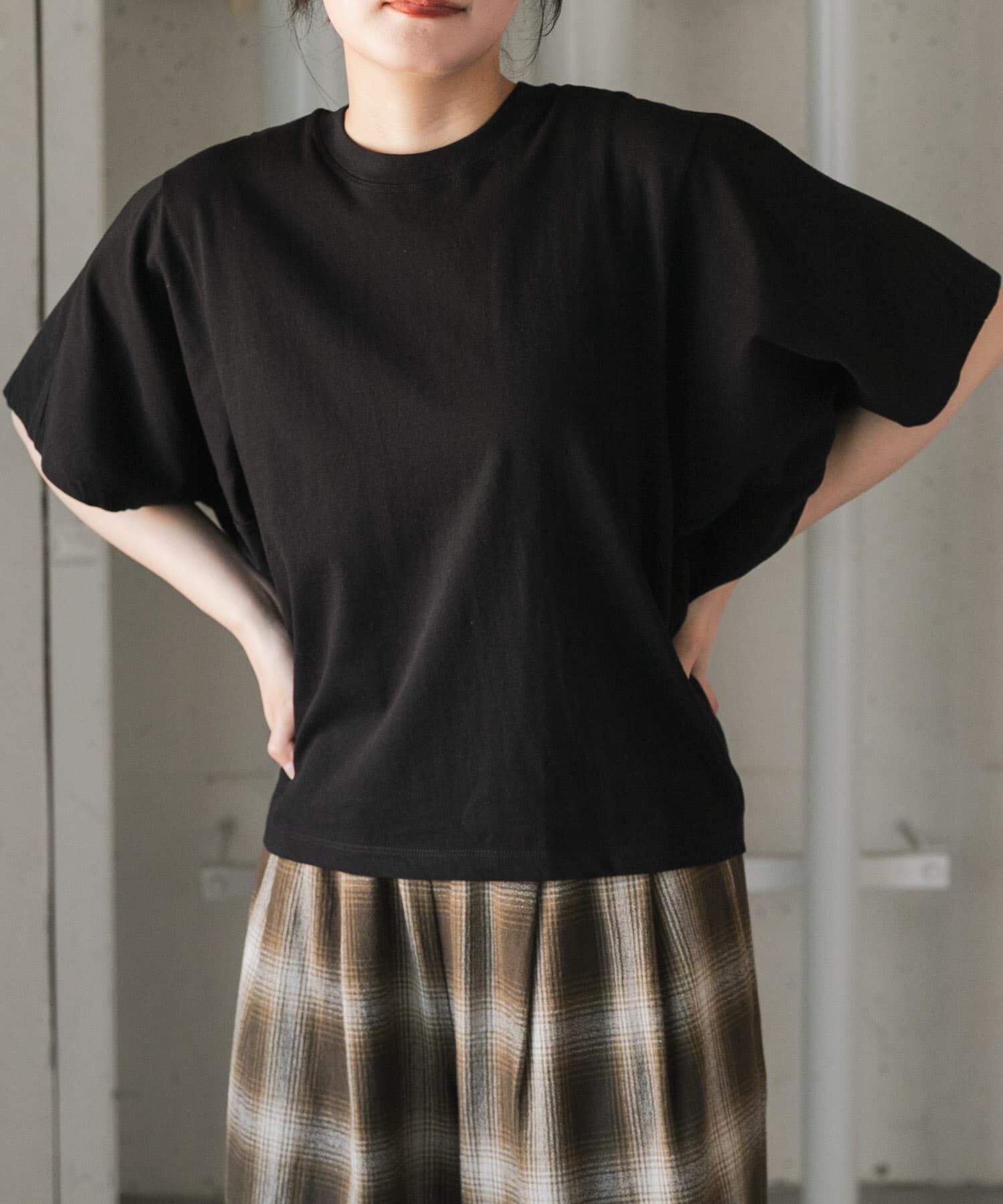 URBAN RESEARCH DOORS「FORK&SPOON　ソリッドスリーブTシャツ」|Tシャツ・カットソー|
