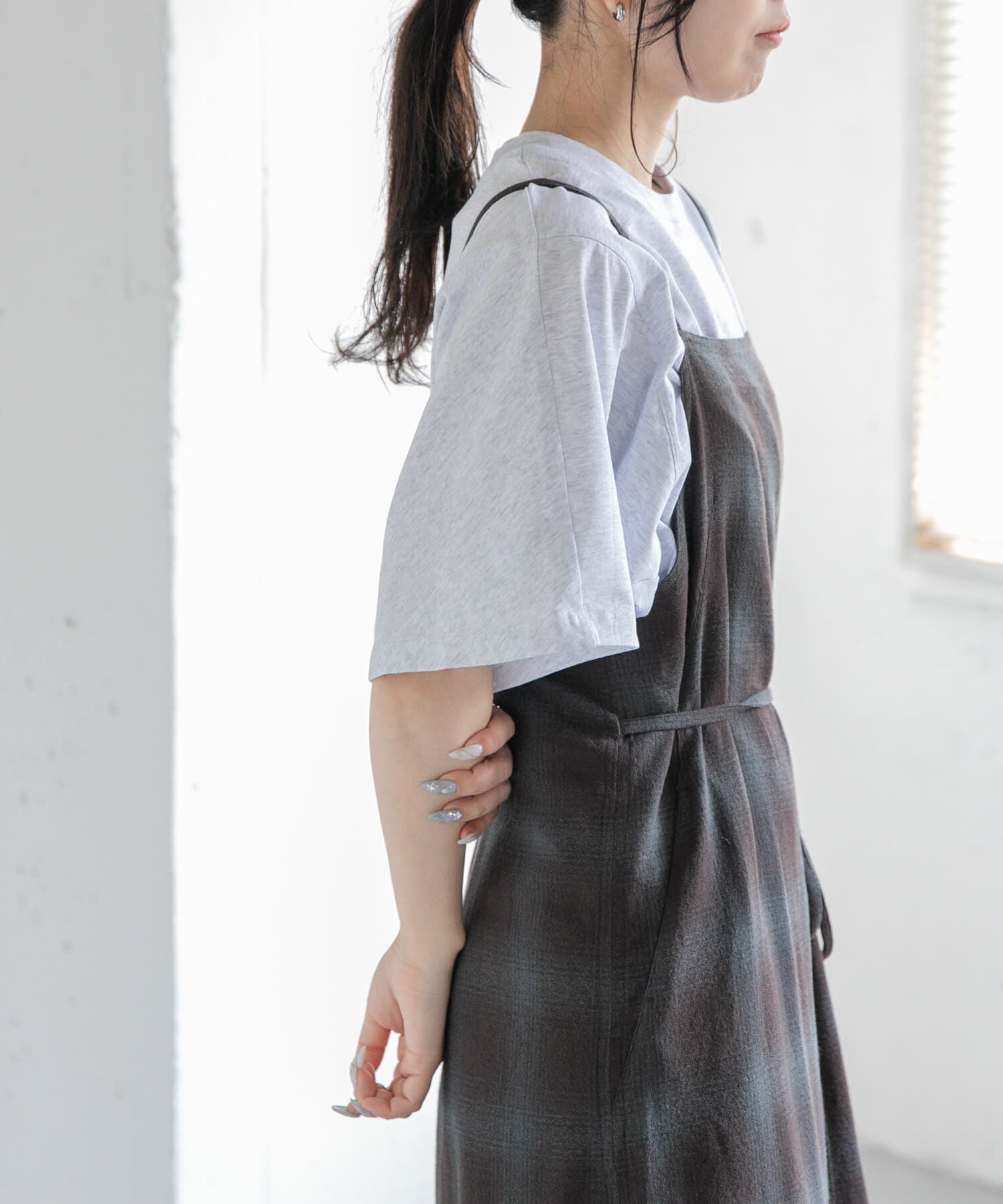 URBAN RESEARCH DOORS「FORK&SPOON　ソリッドスリーブTシャツ」|Tシャツ・カットソー|