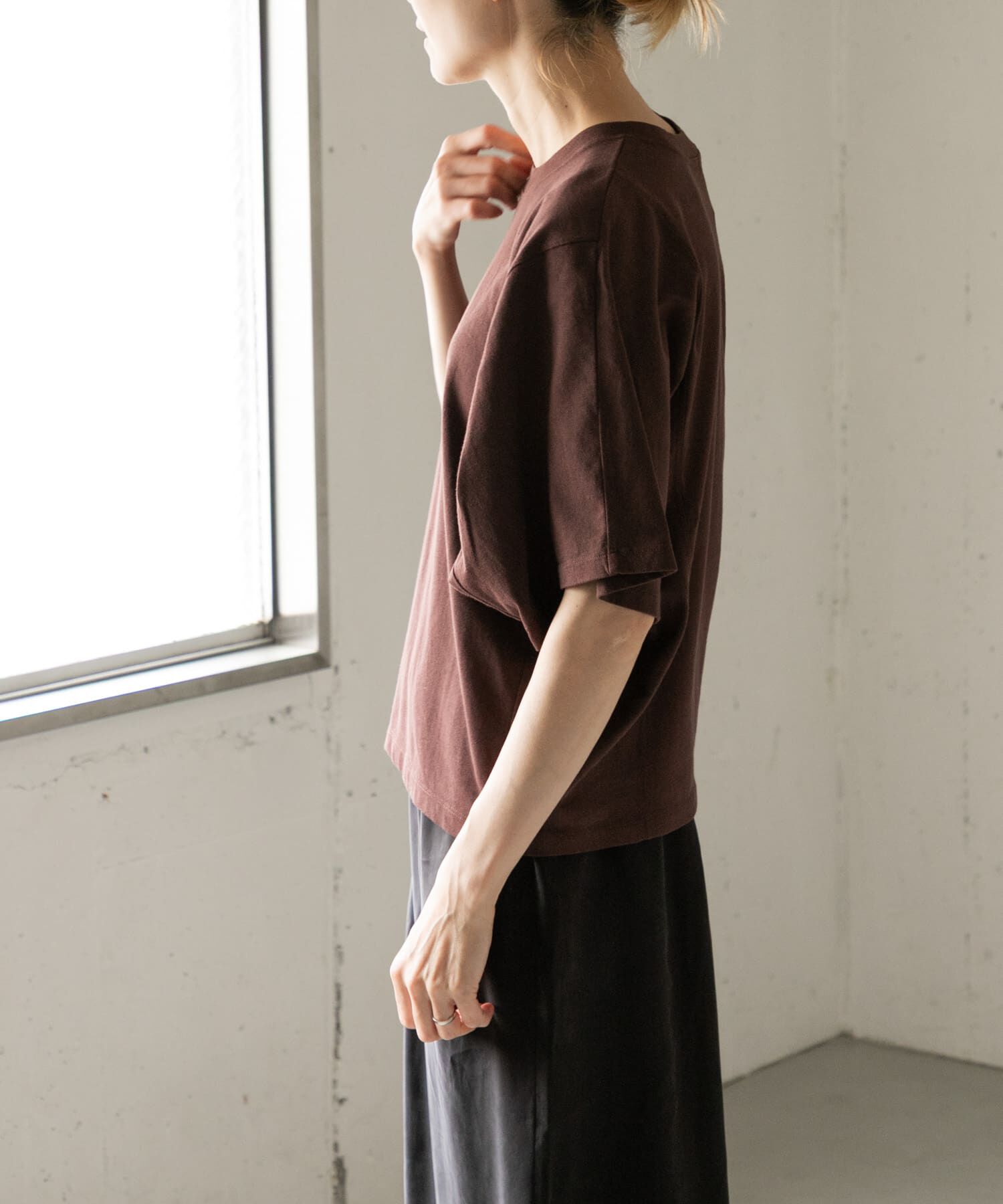 URBAN RESEARCH DOORS「FORK&SPOON　ソリッドスリーブTシャツ」|Tシャツ・カットソー|