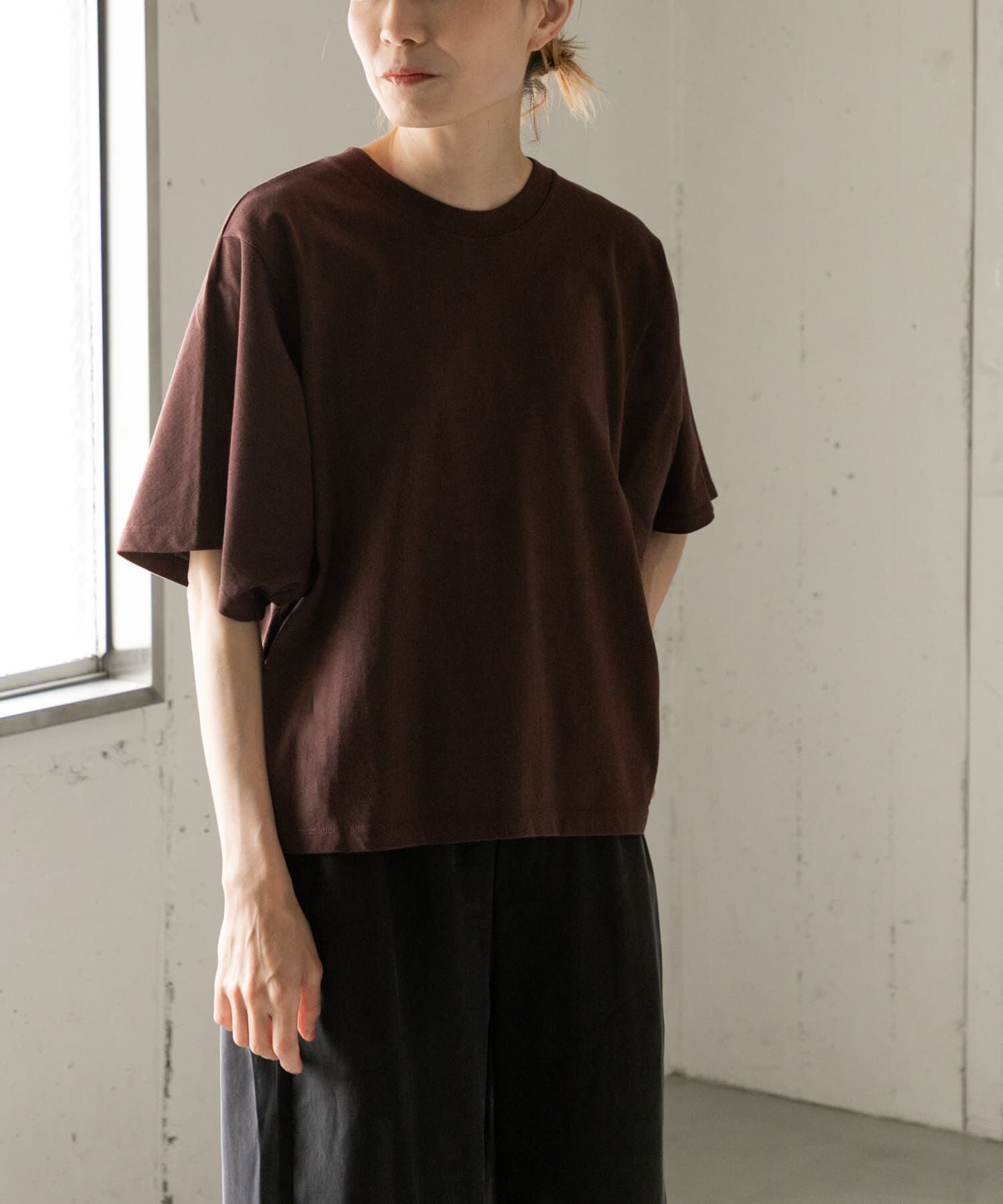 URBAN RESEARCH DOORS「FORK&SPOON　ソリッドスリーブTシャツ」|Tシャツ・カットソー|