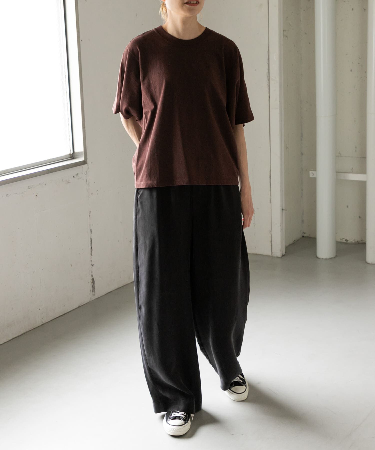 URBAN RESEARCH DOORS「FORK&SPOON　ソリッドスリーブTシャツ」|Tシャツ・カットソー|