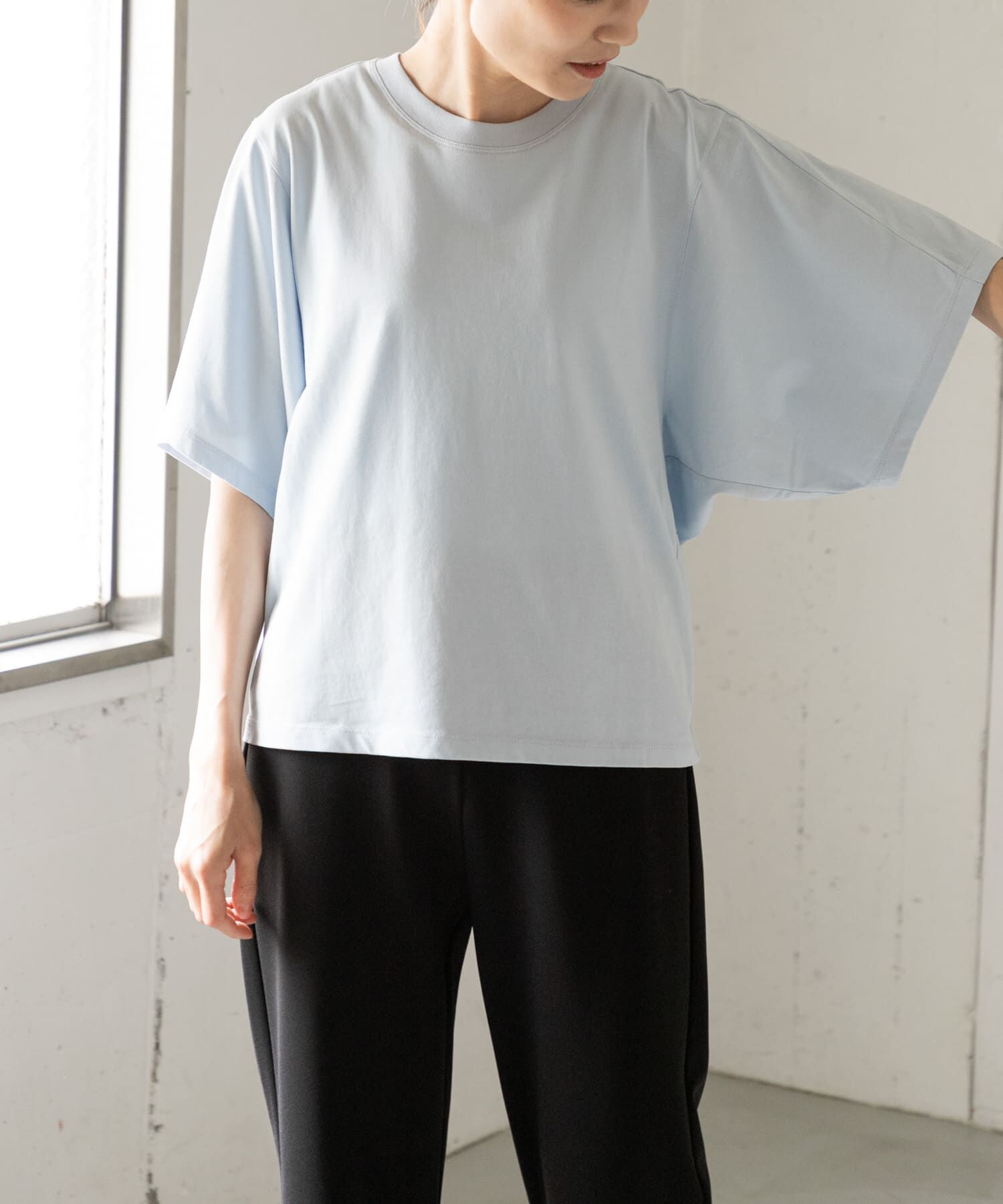 URBAN RESEARCH DOORS「FORK&SPOON　ソリッドスリーブTシャツ」|Tシャツ・カットソー|