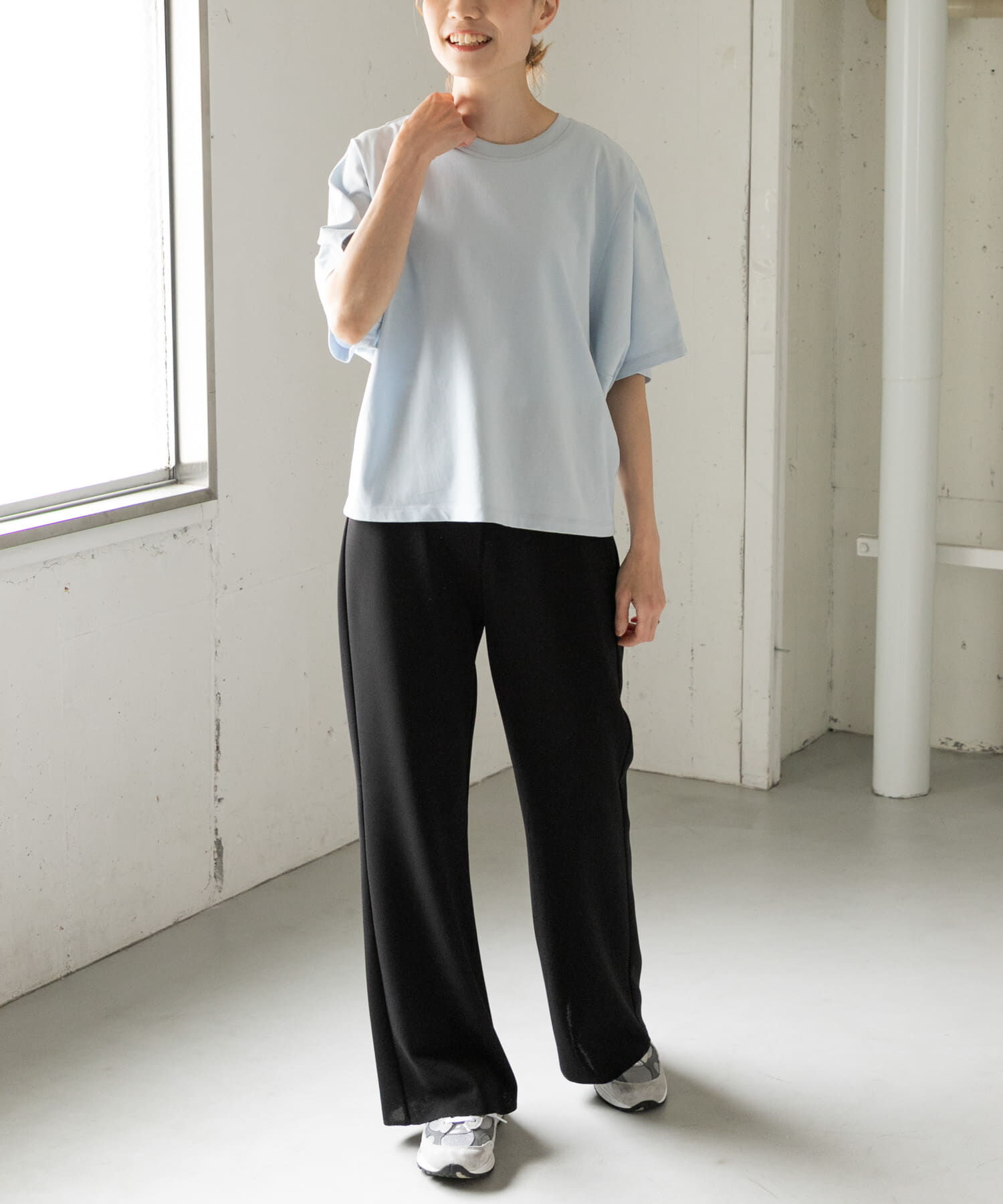URBAN RESEARCH DOORS「FORK&SPOON　ソリッドスリーブTシャツ」|Tシャツ・カットソー|