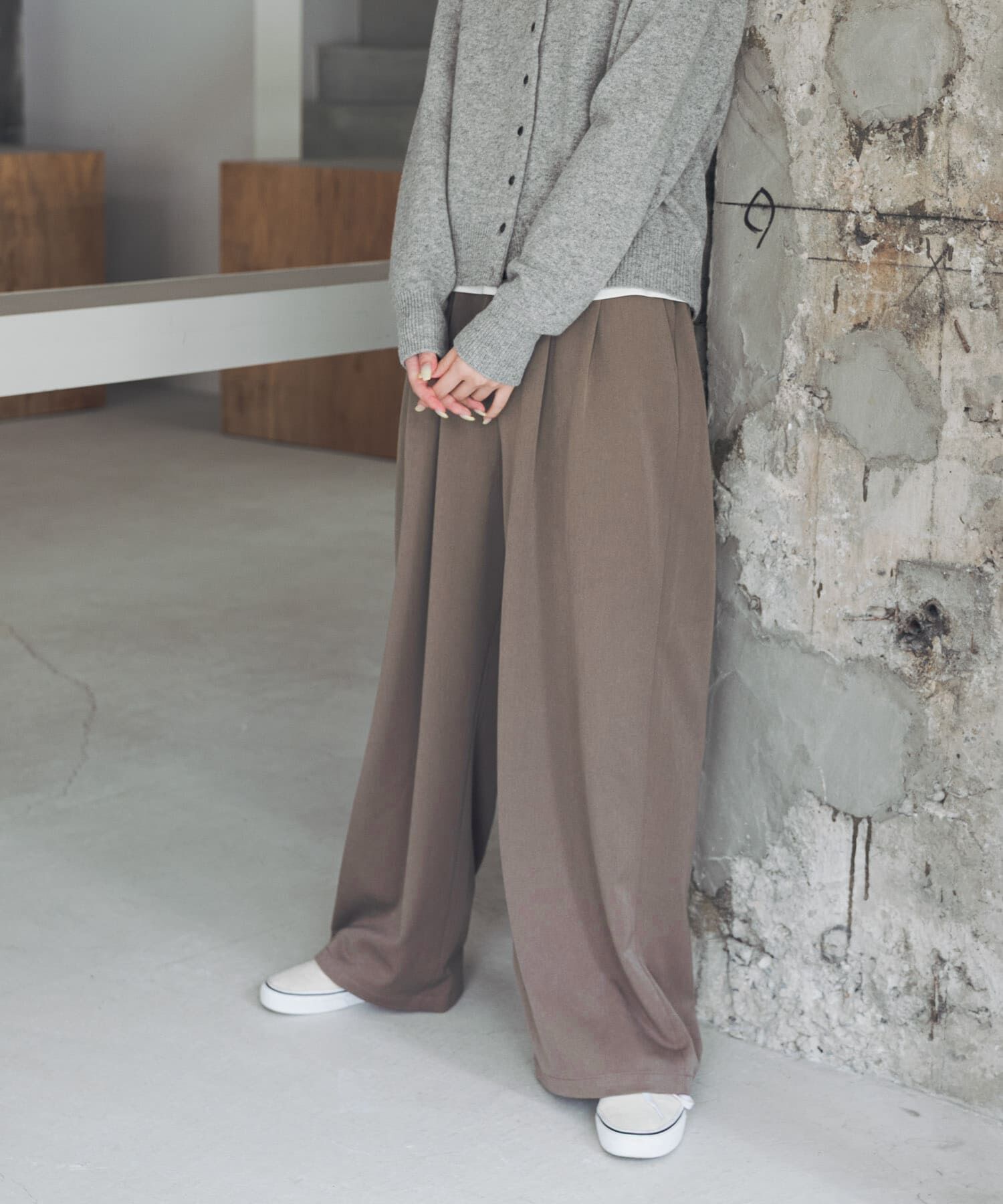 URBAN RESEARCH DOORS「『UR TECH』完声タックギャザーワイドパンツ」|その他|