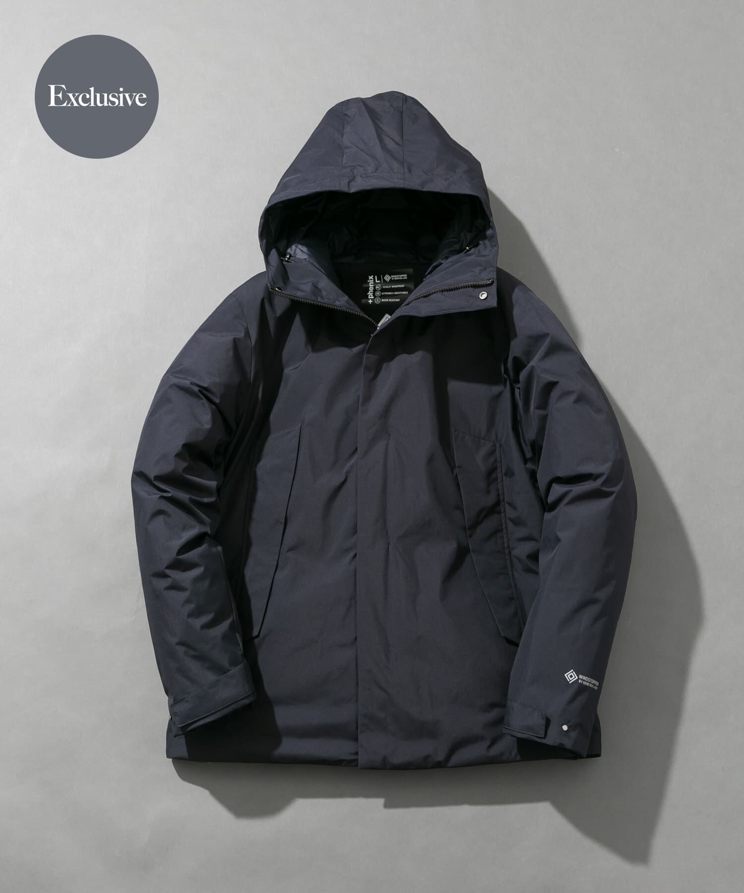 URBAN RESEARCH ROSSO「『別注』+phenix　WINDSTOPPER by GORE-TEX LABS ダウンジャケット」|ダウン|ネイビー