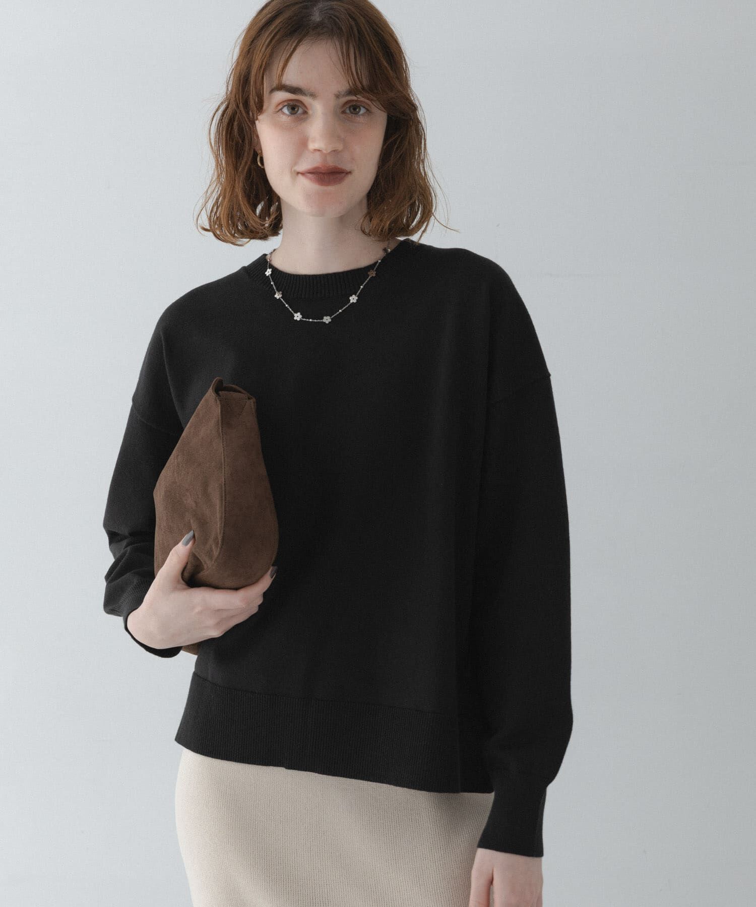 Sonny Label 「『一部WEB限定カラー』サイドスリットハイゲージプルオーバー」|ニット・セーター|ブラック