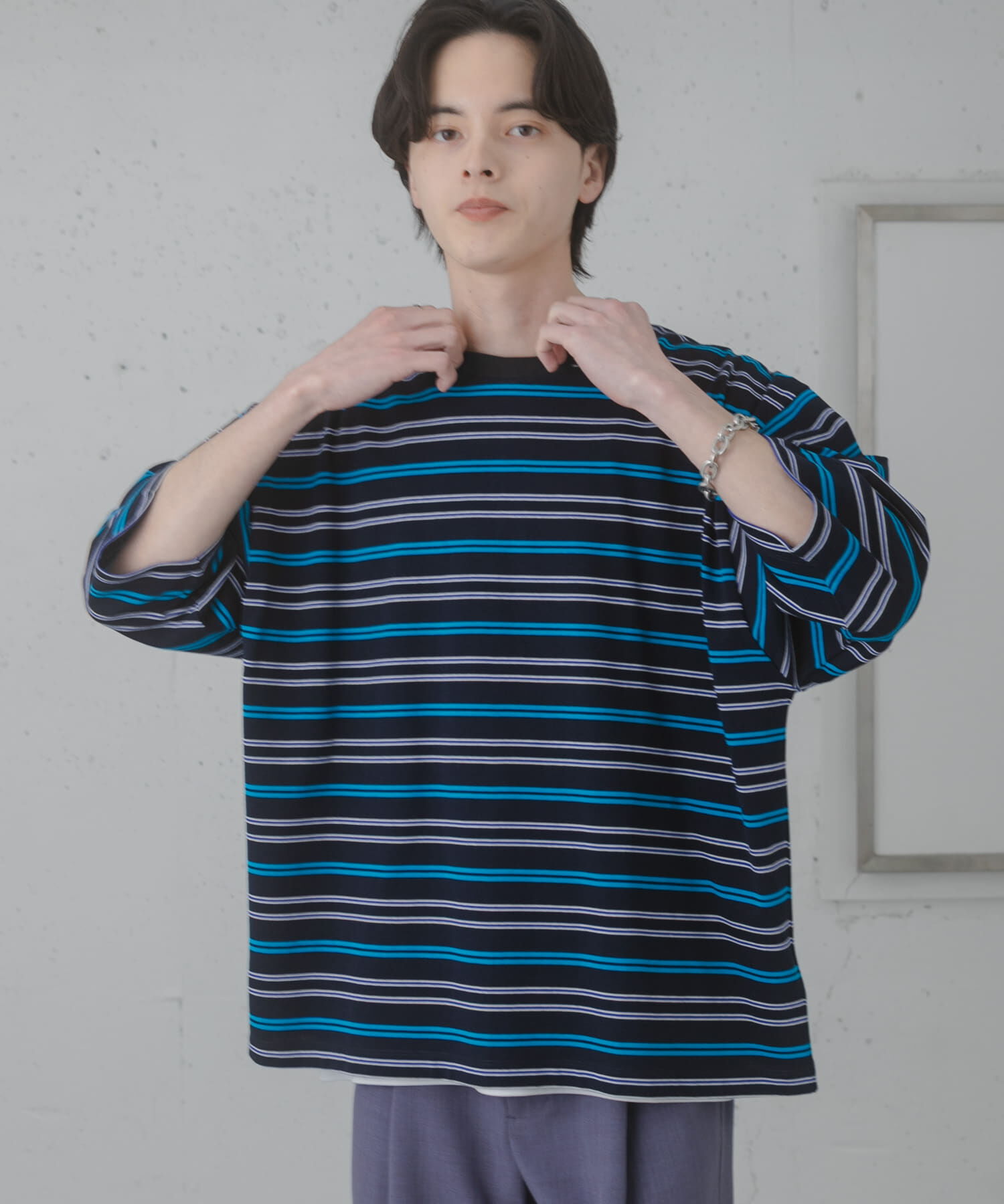 SENSE OF PLACE by URBAN RESEARCH「『ユニセックス』ボーダーエクストラルーズTシャツ」|Tシャツ・カットソー|