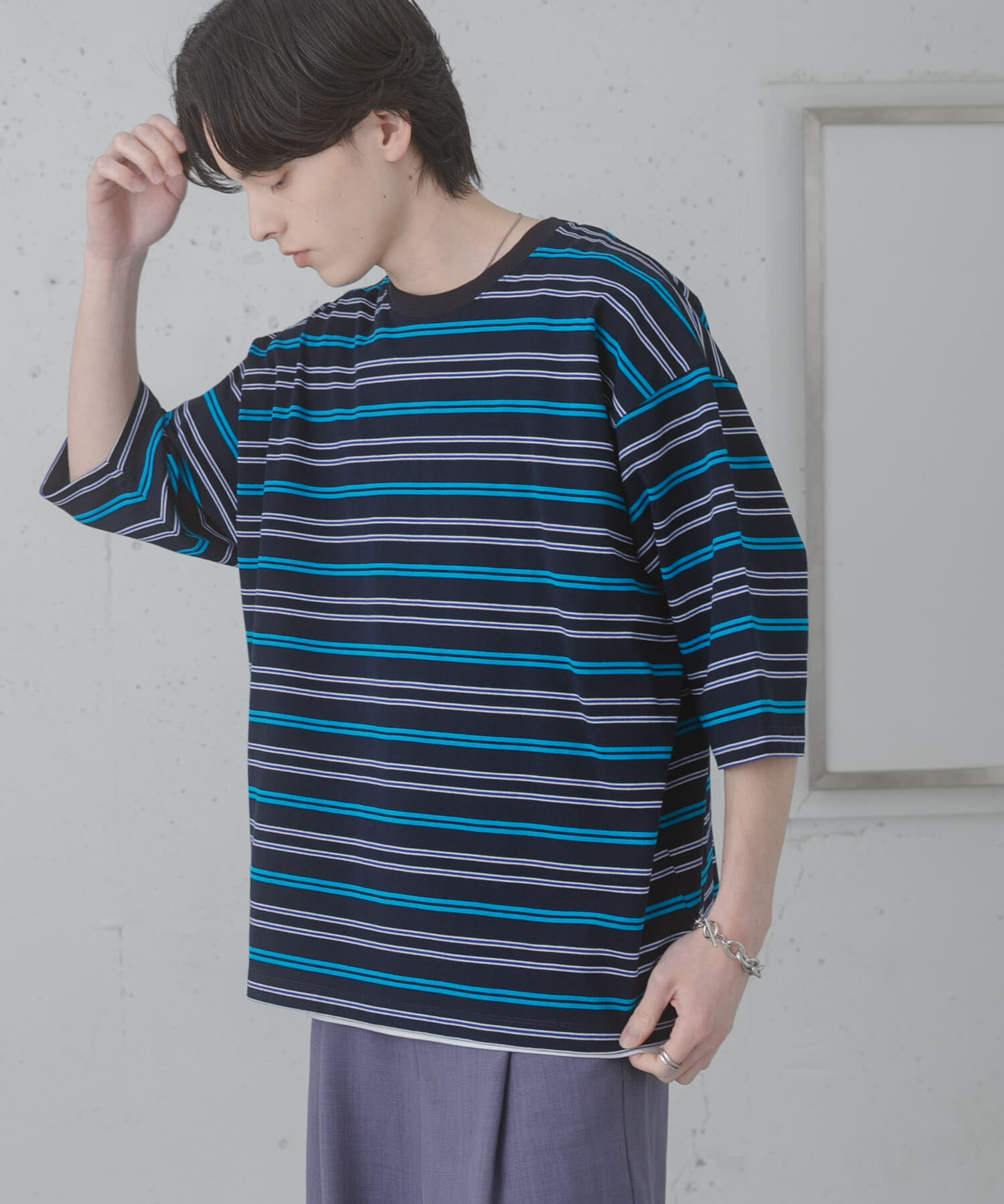 SENSE OF PLACE by URBAN RESEARCH「『ユニセックス』ボーダーエクストラルーズTシャツ」|Tシャツ・カットソー|