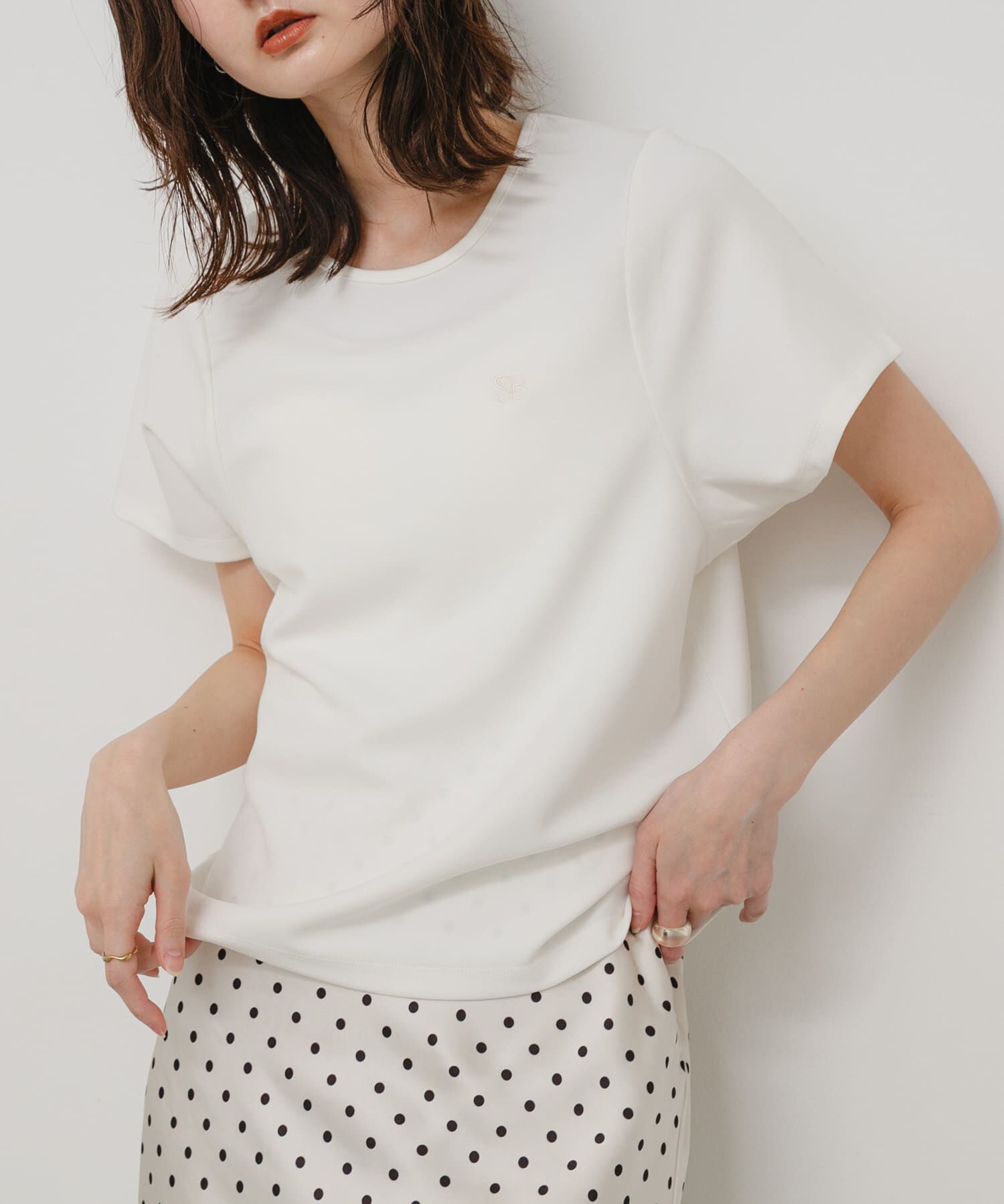 SENSE OF PLACE by URBAN RESEARCH「汗ジミ防止コクーンスリーブクルーネックTシャツ」|Tシャツ・カットソー|オフホワイト