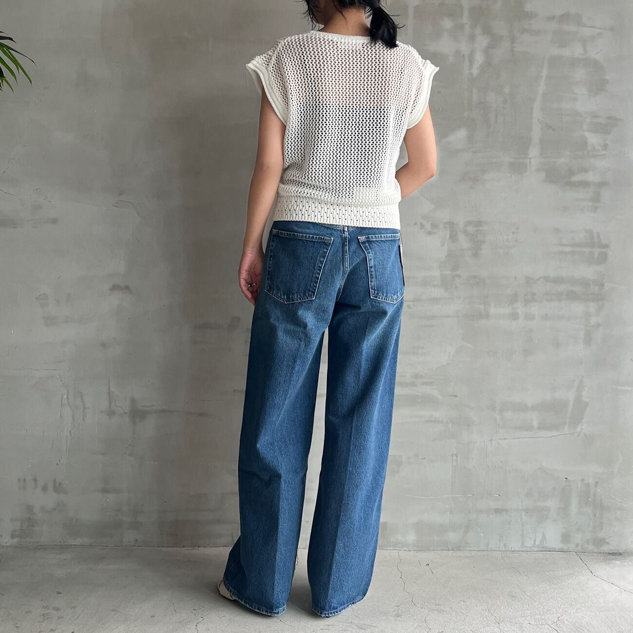  「uca MESH x EMBROIDAERY NOSLEEVE」|Tシャツ・カットソー|