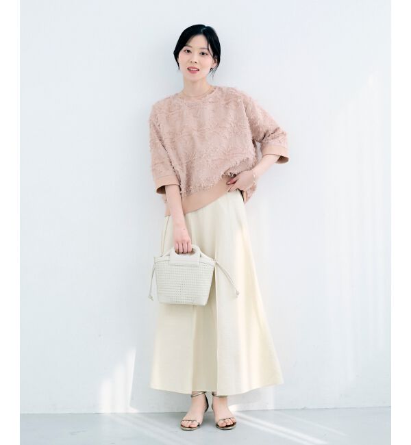  「《WEB限定》ジャガードクルーネックブラウス」|シャツ・ブラウス|