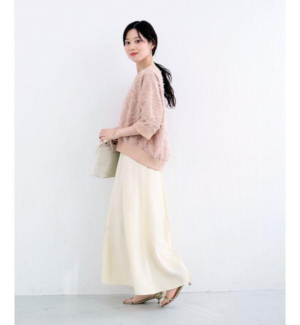  「《WEB限定》ジャガードクルーネックブラウス」|シャツ・ブラウス|
