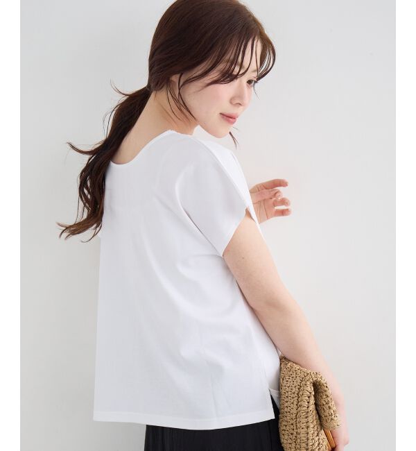  「フロントレースVネックカットソー」|Tシャツ・カットソー|