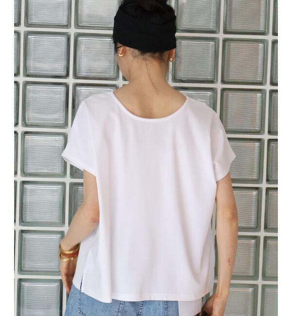  「フロントレースVネックカットソー」|Tシャツ・カットソー|