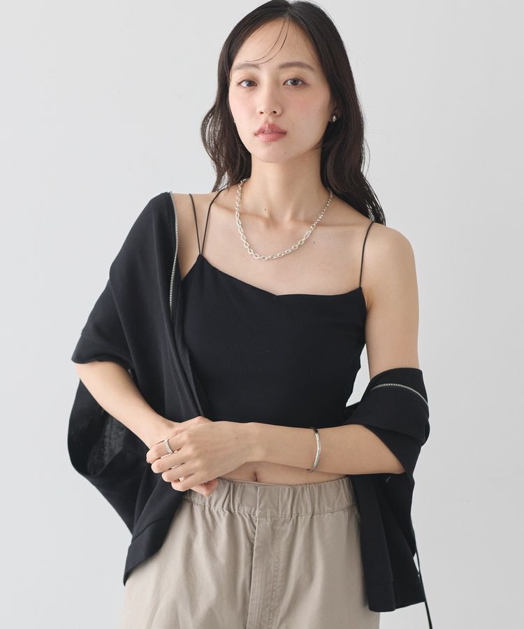 earth music&ecology「【接触冷感・抗菌防臭】カップ付ショート丈キャミソール」|インナー|