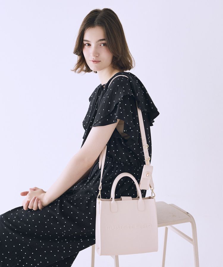 Maison de FLEUR「【2Way】マルチケース付き2Wayショルダーバッグ」|ハンドバッグ|ライトピンク
