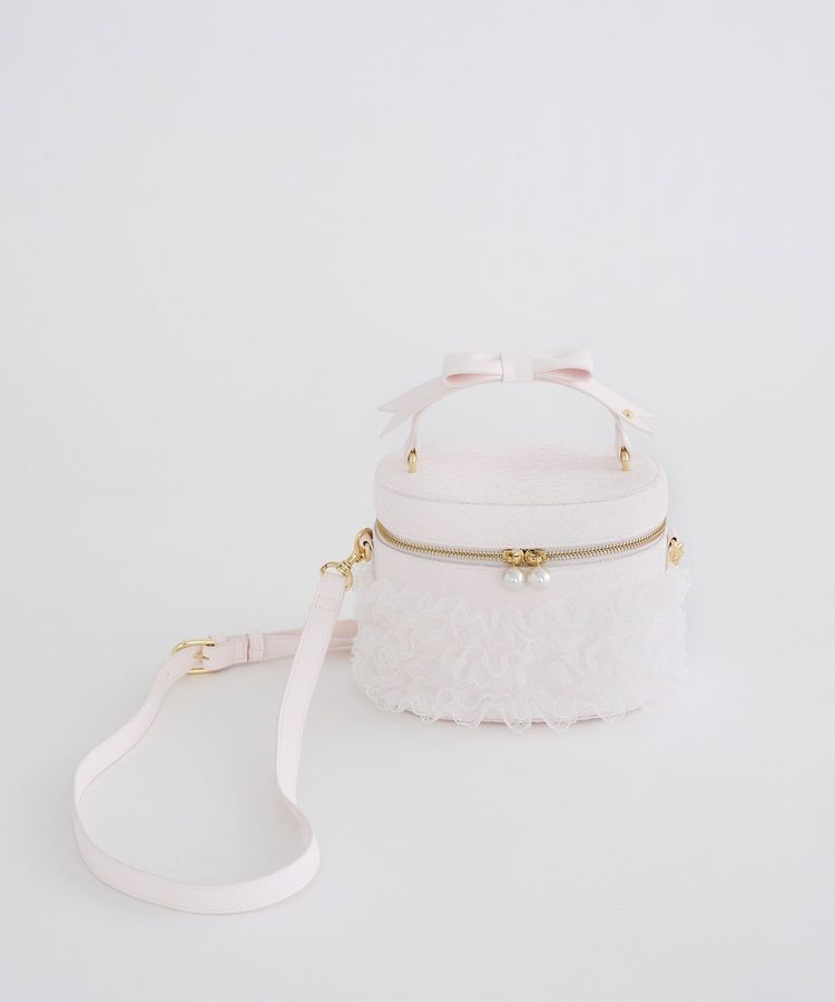 Maison de FLEUR「レースフリルキューブ型バッグ」|ハンドバッグ|