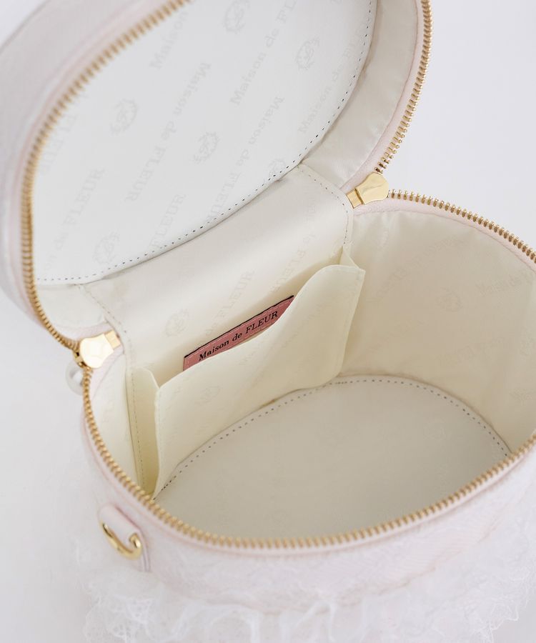 Maison de FLEUR「レースフリルキューブ型バッグ」|ハンドバッグ|