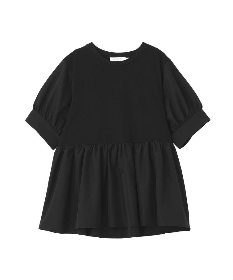 AMERICAN HOLIC「【WEB限定】異素材切替ペプラムプルオーバー」|Tシャツ・カットソー|