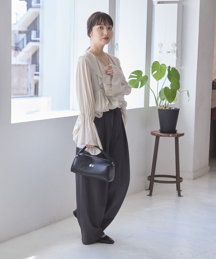 AMERICAN HOLIC「リボン付きタックワイドパンツ」|その他|