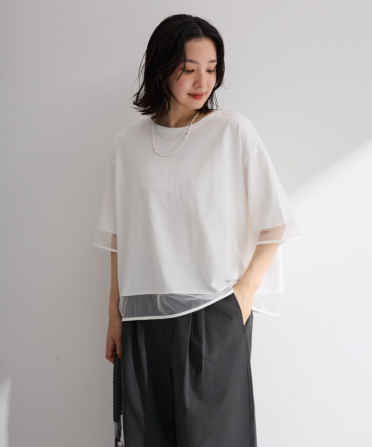 Green Parks「【適ON】遮熱チュールドッキングプルオーバー」|Tシャツ・カットソー|