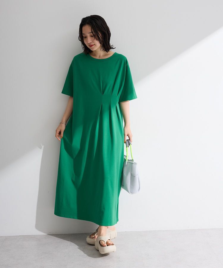 Green Parks「【適ON】半袖タックカットワンピース」|ワンピース|