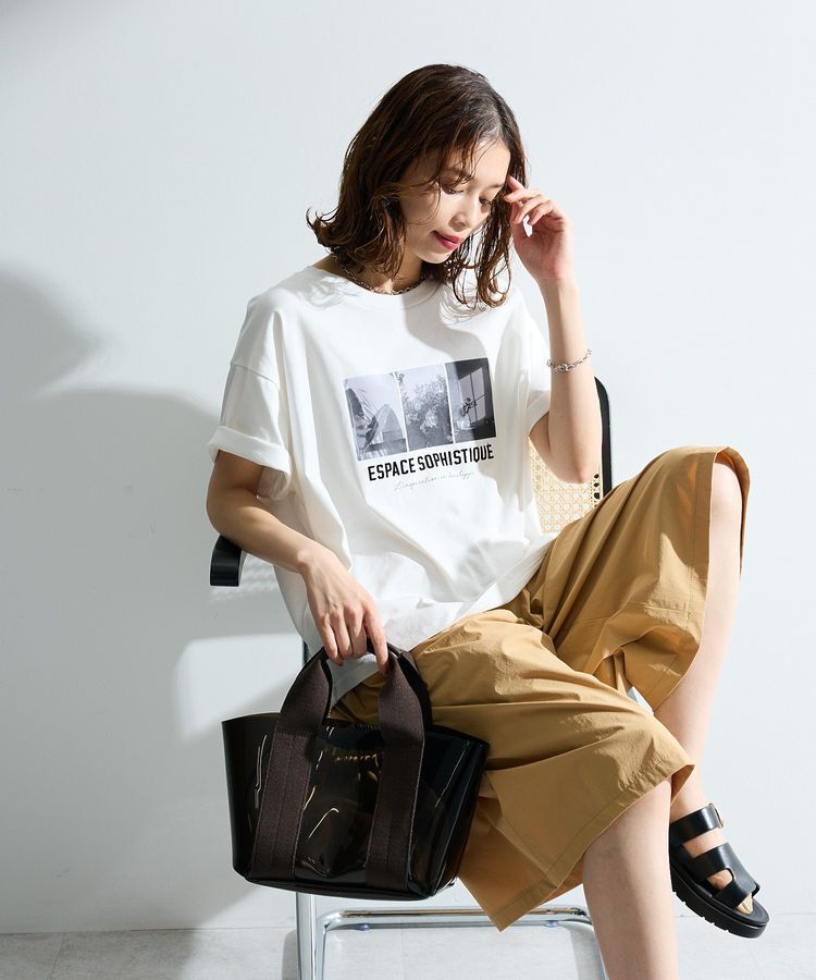 Green Parks「【適ON】汗染み防止ボックスロゴTシャツ」|Tシャツ・カットソー|