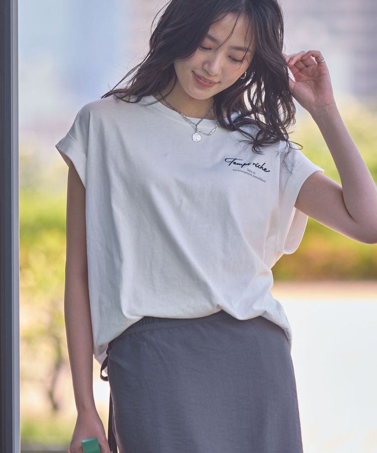 Green Parks「【適ON】汗染み防止フレンチロゴTシャツ」|Tシャツ・カットソー|