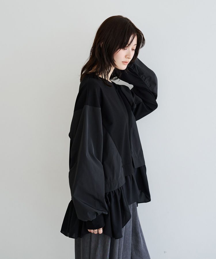 Editt by YECCA VECCA「異素材MIXプルオーバー」|スウェット・ジャージ|