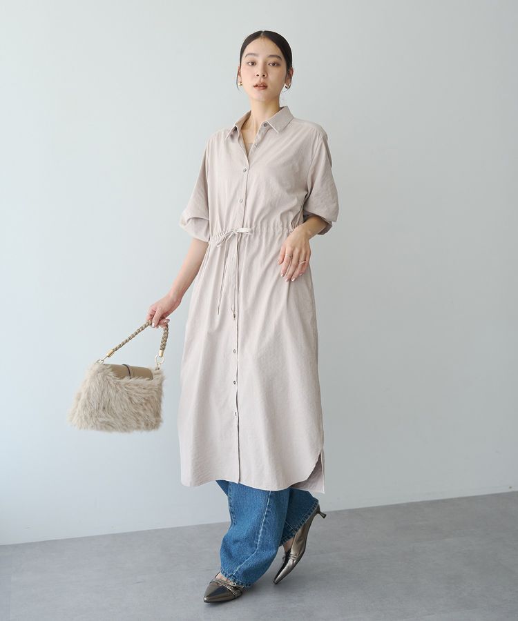 YECCA VECCA「【UVカット】2way袖バルーンワンピース」|ワンピース|