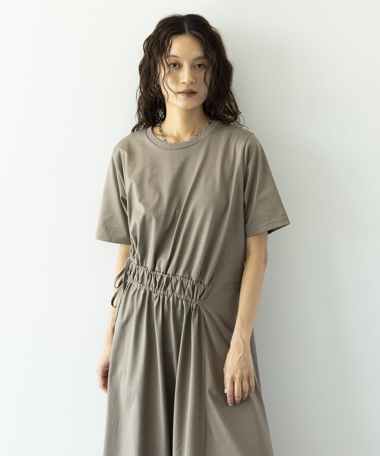GARAGE OF GOOD CLOTHING「【日本製】ウエストギャザーアシメワンピース」|ワンピース|