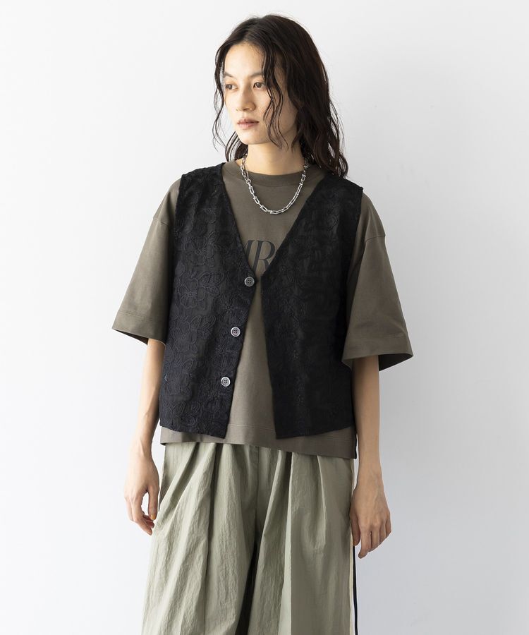 GARAGE OF GOOD CLOTHING「2WAYフラワー刺繍スタイジレ」|ベスト・ジレ|