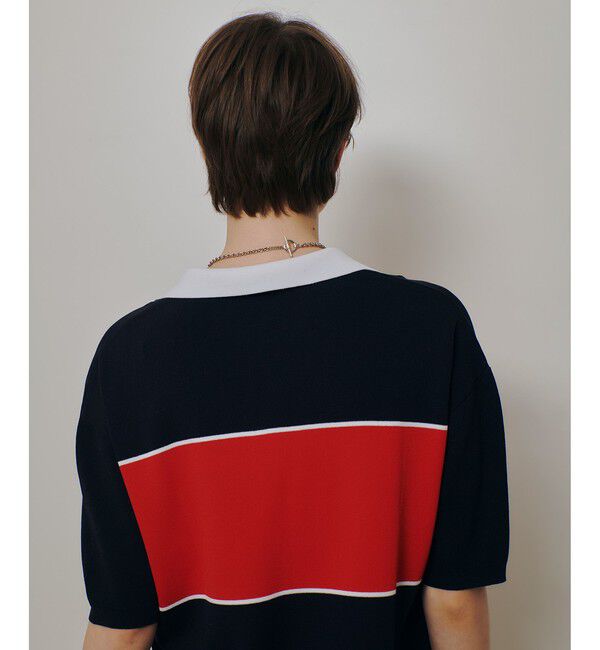 allureville「ボーダーポロ プルオーバー」|ニット・セーター|