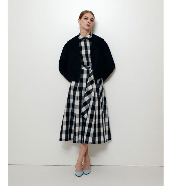 LOULOU WILLOUGHBY「【LOULOU WILLOUGHBY】スラブギンガムシャツワンピース」|ワンピース|