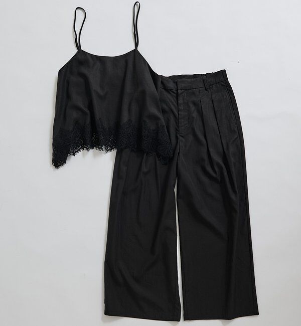  「【SET ITEM】レースヘムキャミソール+スラックスパンツセット」|その他|