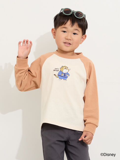 Samansa Mos2 Lagom「【Disney】ズートピア/刺繍入りラグランロンT」|Tシャツ・カットソー|