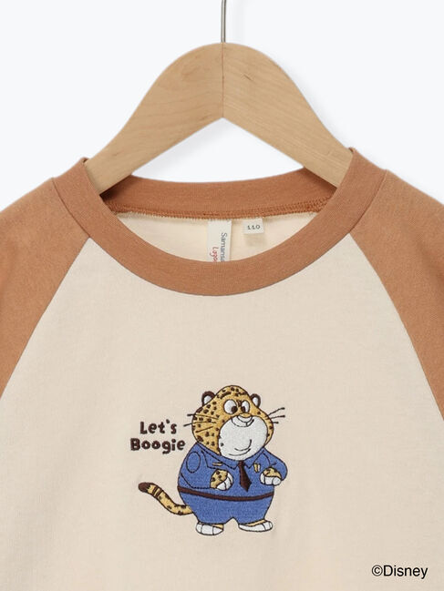 Samansa Mos2 Lagom「【Disney】ズートピア/刺繍入りラグランロンT」|Tシャツ・カットソー|