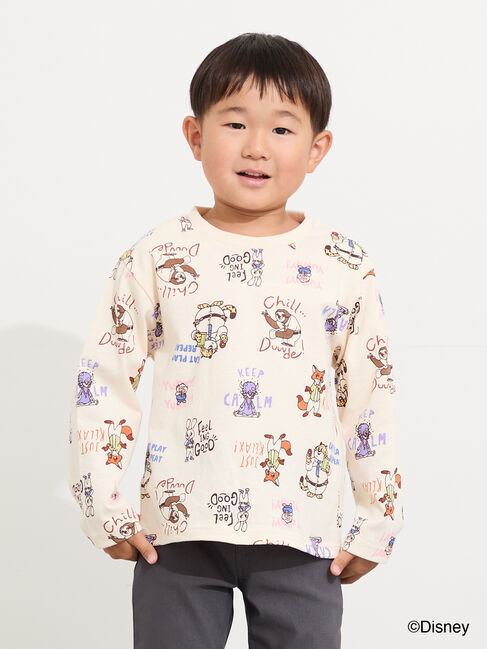 Samansa Mos2 Lagom「【Disney】ズートピア/総柄プリントロンT」|Tシャツ・カットソー|