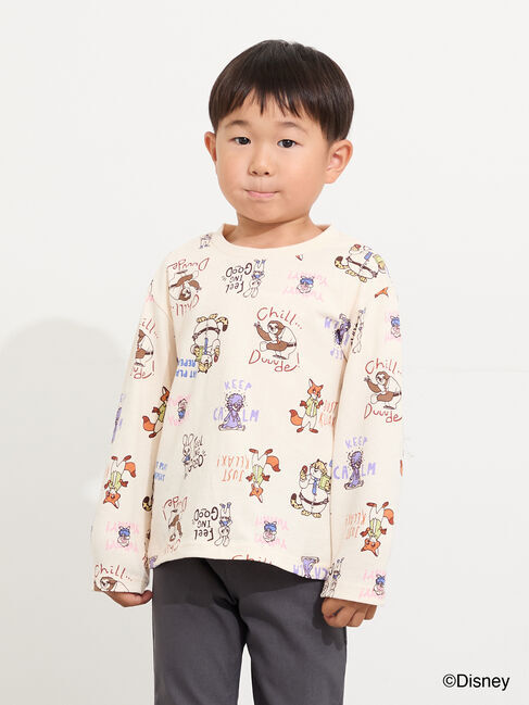 Samansa Mos2 Lagom「【Disney】ズートピア/総柄プリントロンT」|Tシャツ・カットソー|