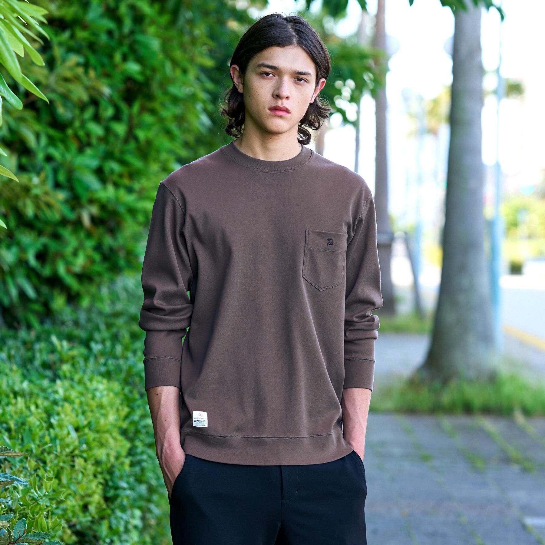 DRESSTERIOR「【抗菌防臭／UVカット／しわ防止】クールデオドラント フライスロングTシャツ」|Tシャツ・カットソー|