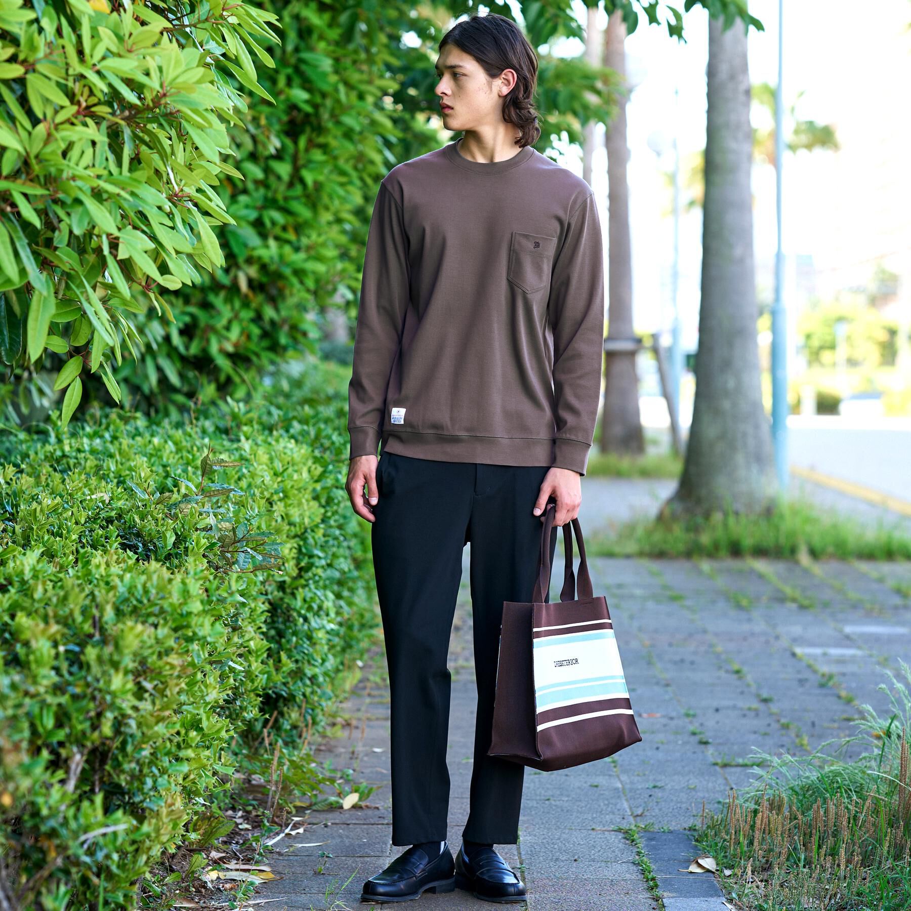 DRESSTERIOR「【抗菌防臭／UVカット／しわ防止】クールデオドラント フライスロングTシャツ」|Tシャツ・カットソー|