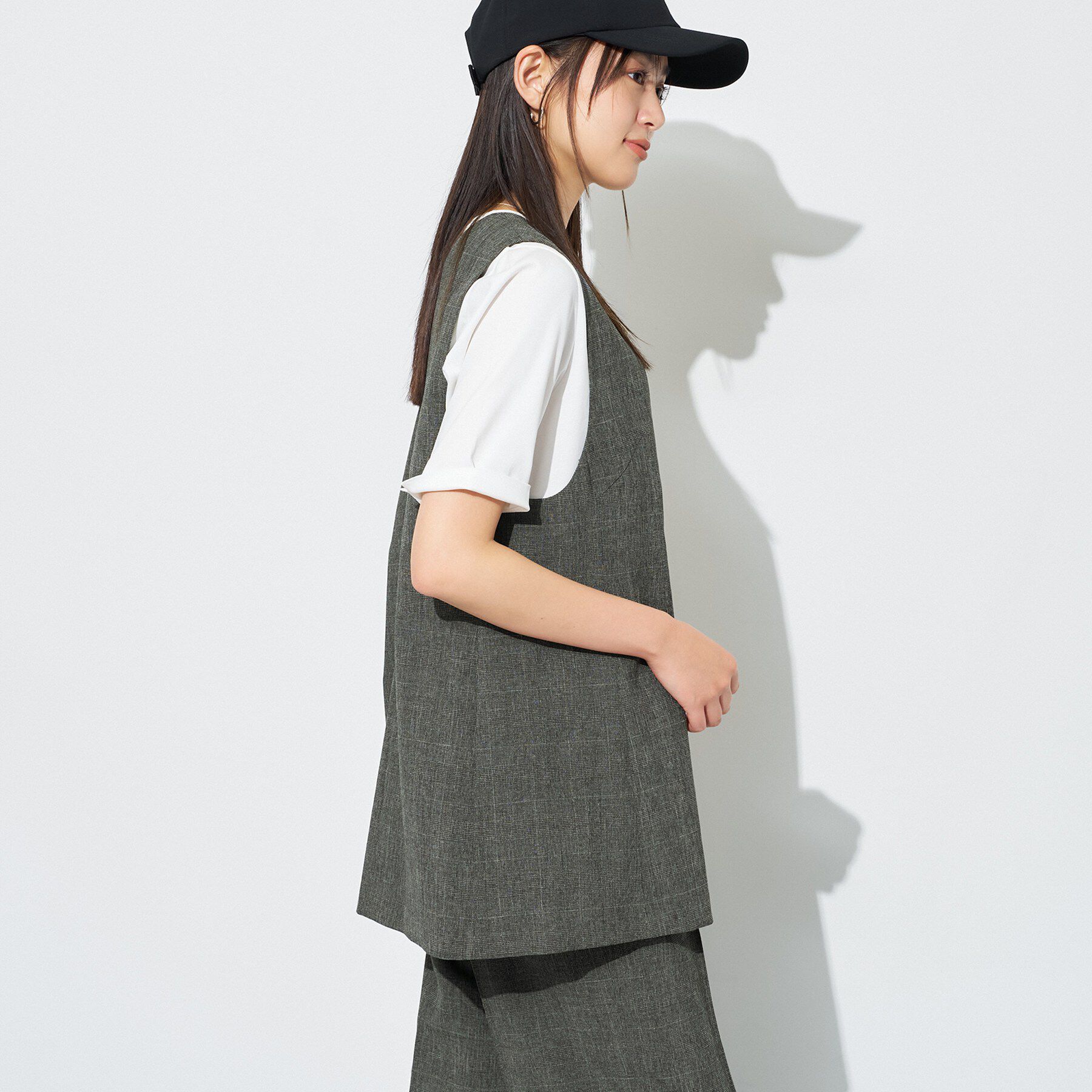 INDIVI「【UVケア／接触冷感】リネン風チュニックベスト」|ベスト・ジレ|