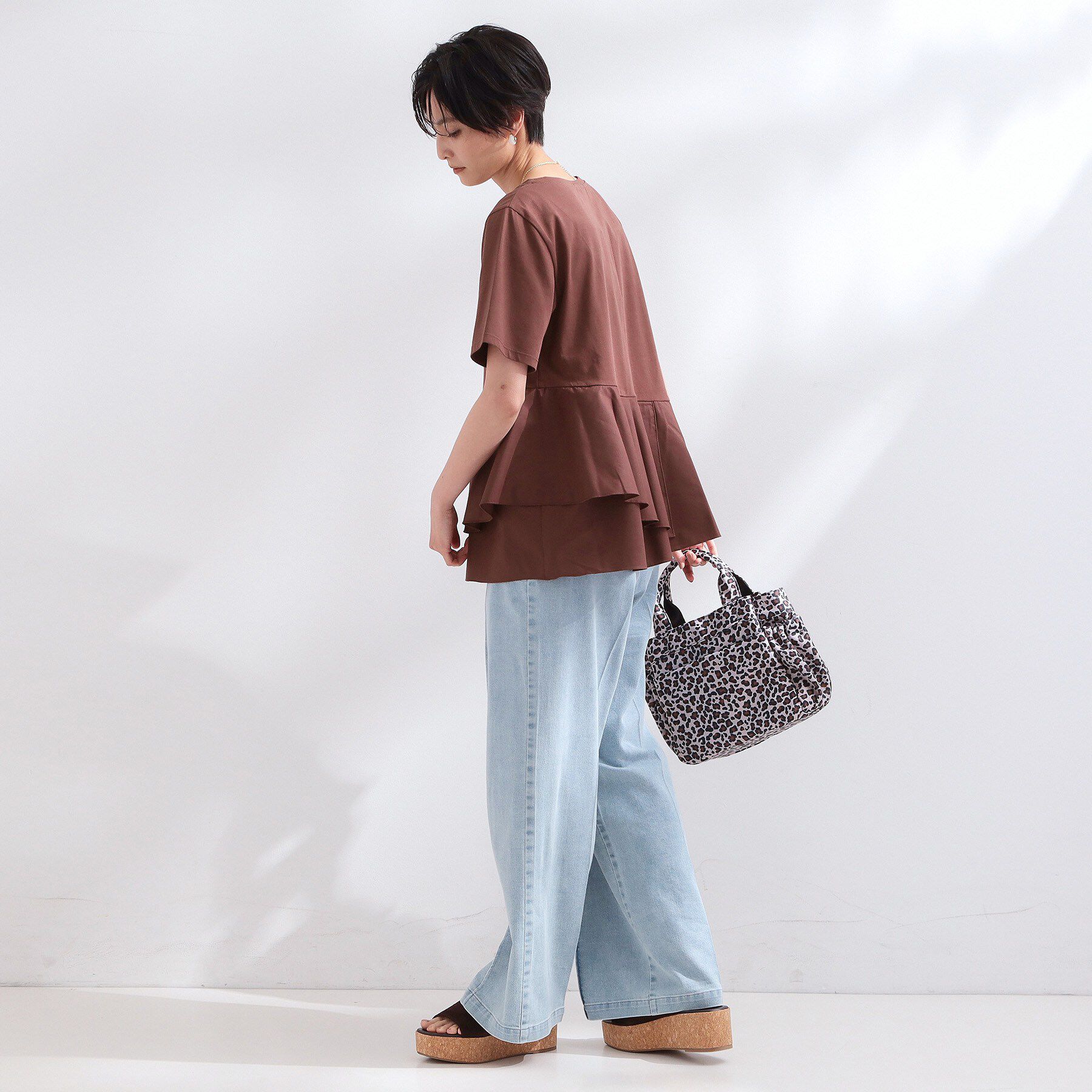 OPAQUE.CLIP「ペプラムドッキングカットソー【洗濯機OK】」|Tシャツ・カットソー|