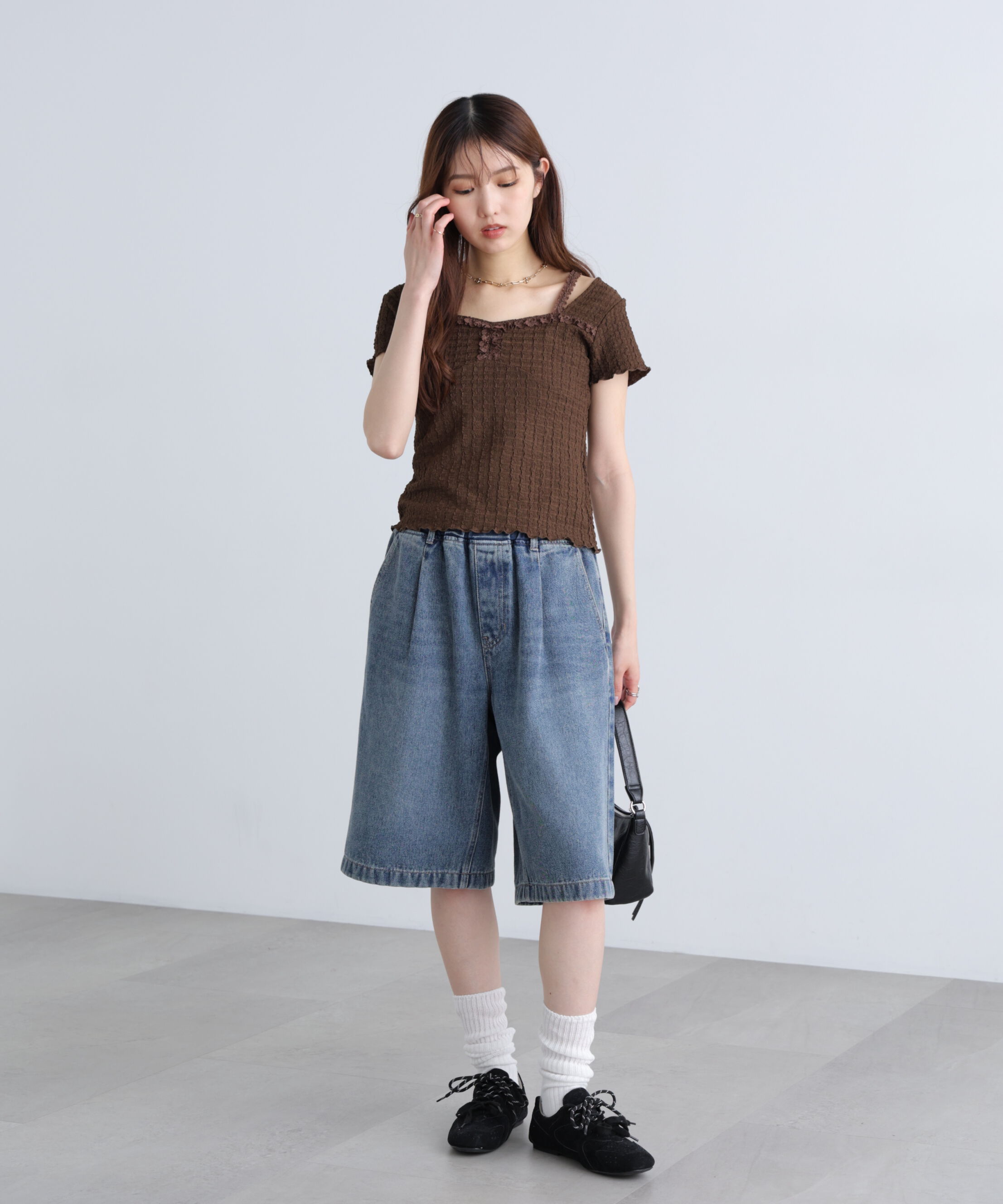  「レースコンパクトカットソー」|Tシャツ・カットソー|