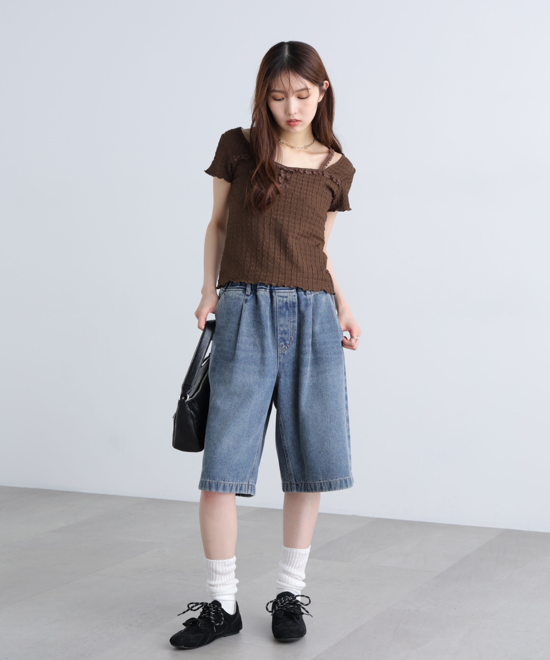  「レースコンパクトカットソー」|Tシャツ・カットソー|